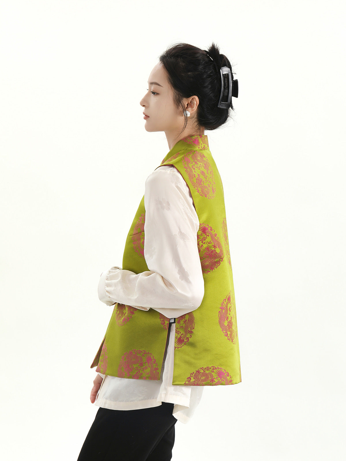 Reversible bud stand collar vest