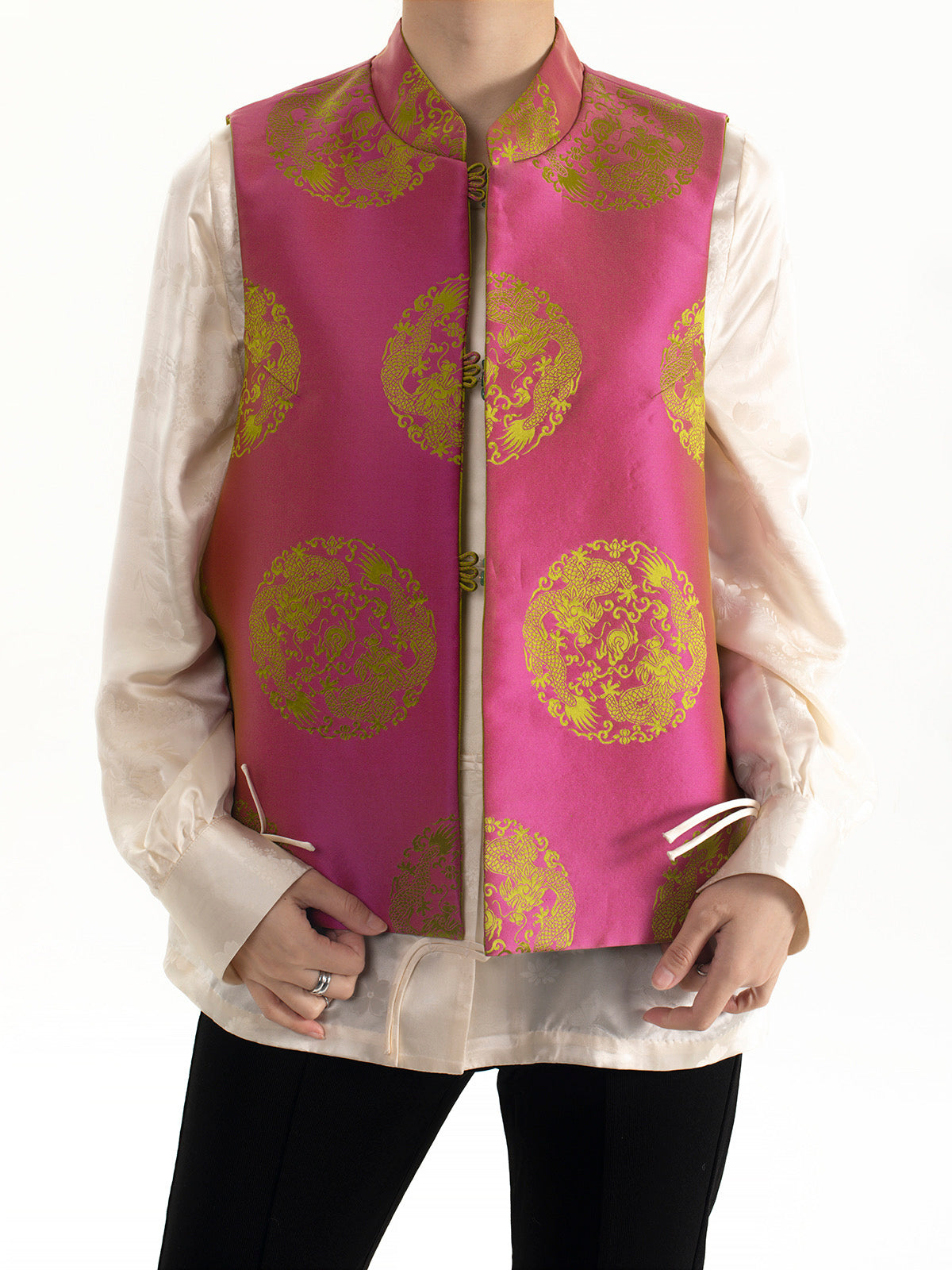 Reversible bud stand collar vest