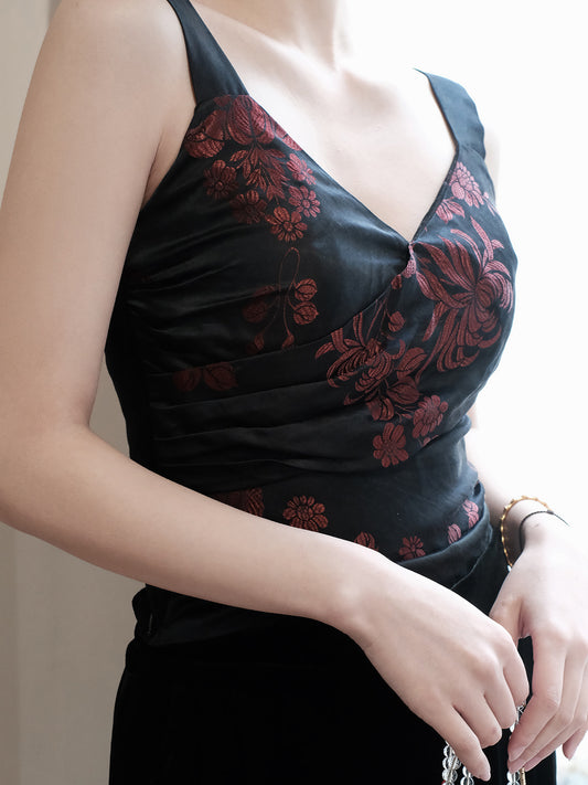 Silk Distressed Fabric Vest