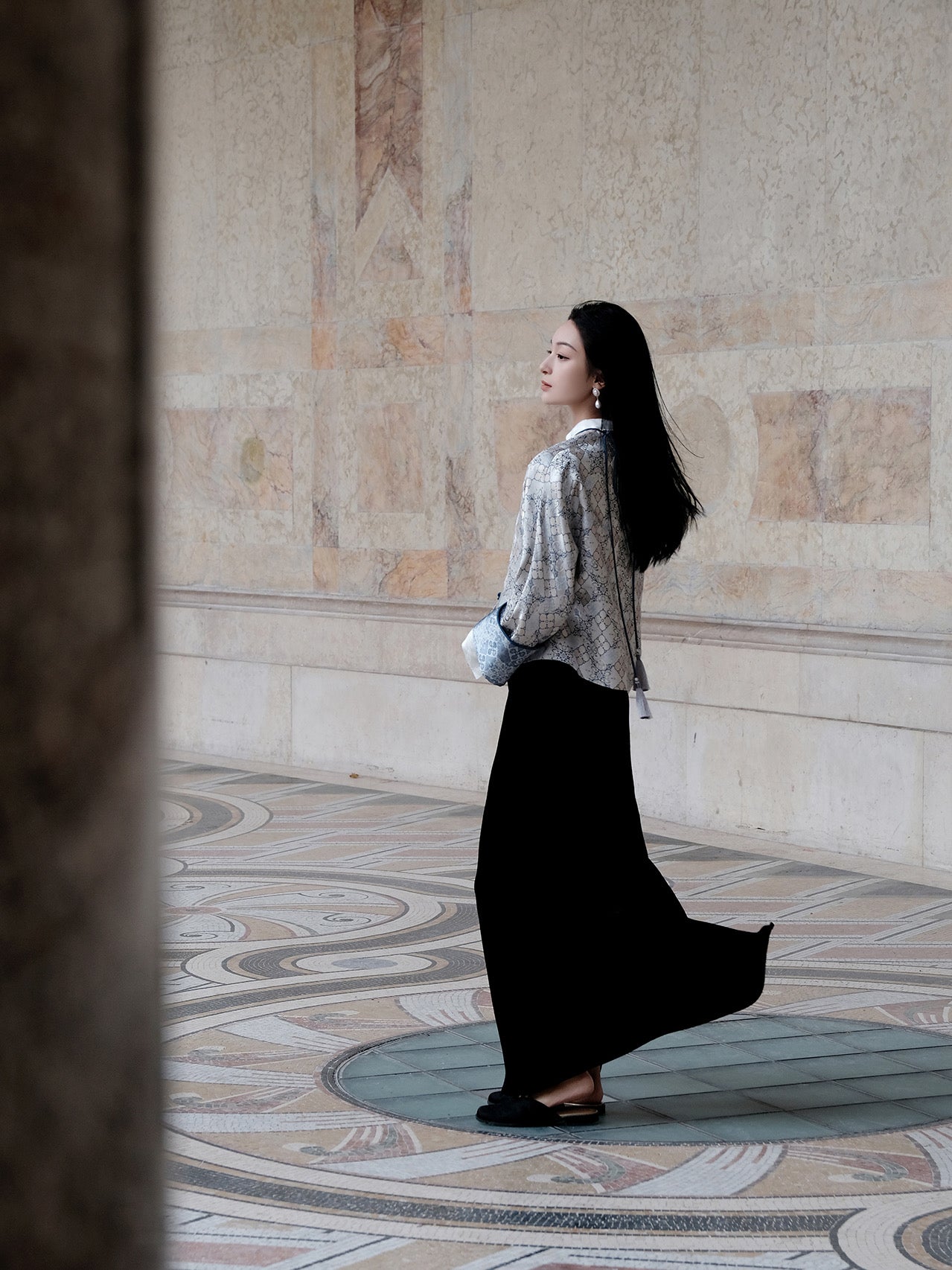 Peony Embroidered Jacquard Jacket X Guo Pei
