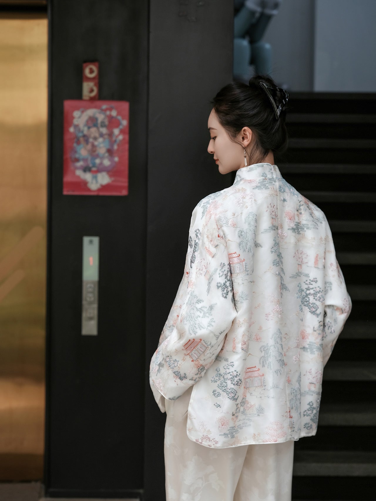 Ruyi reversible embroidery coat