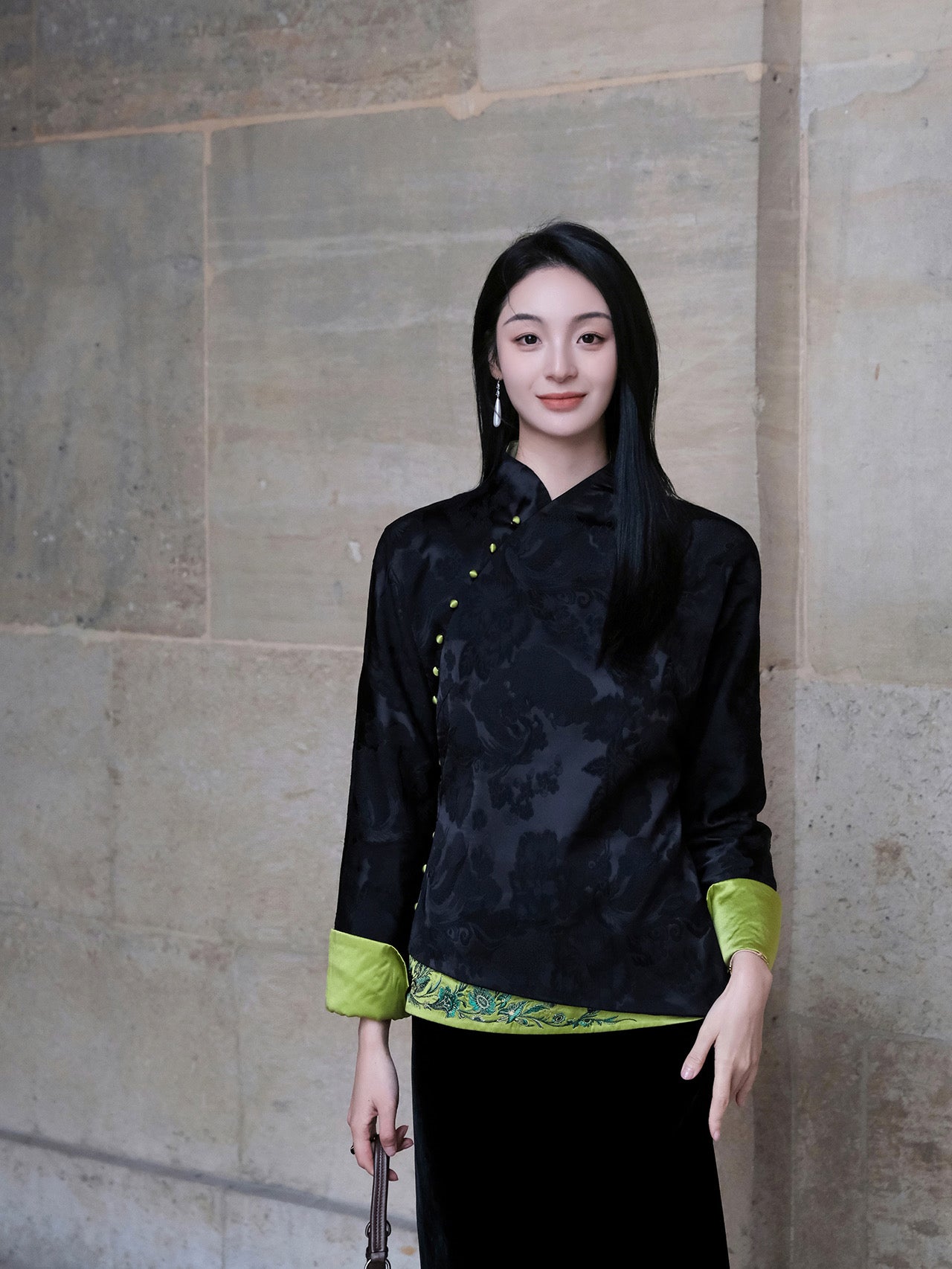 Black jacquard embroidery X GUO PEI
