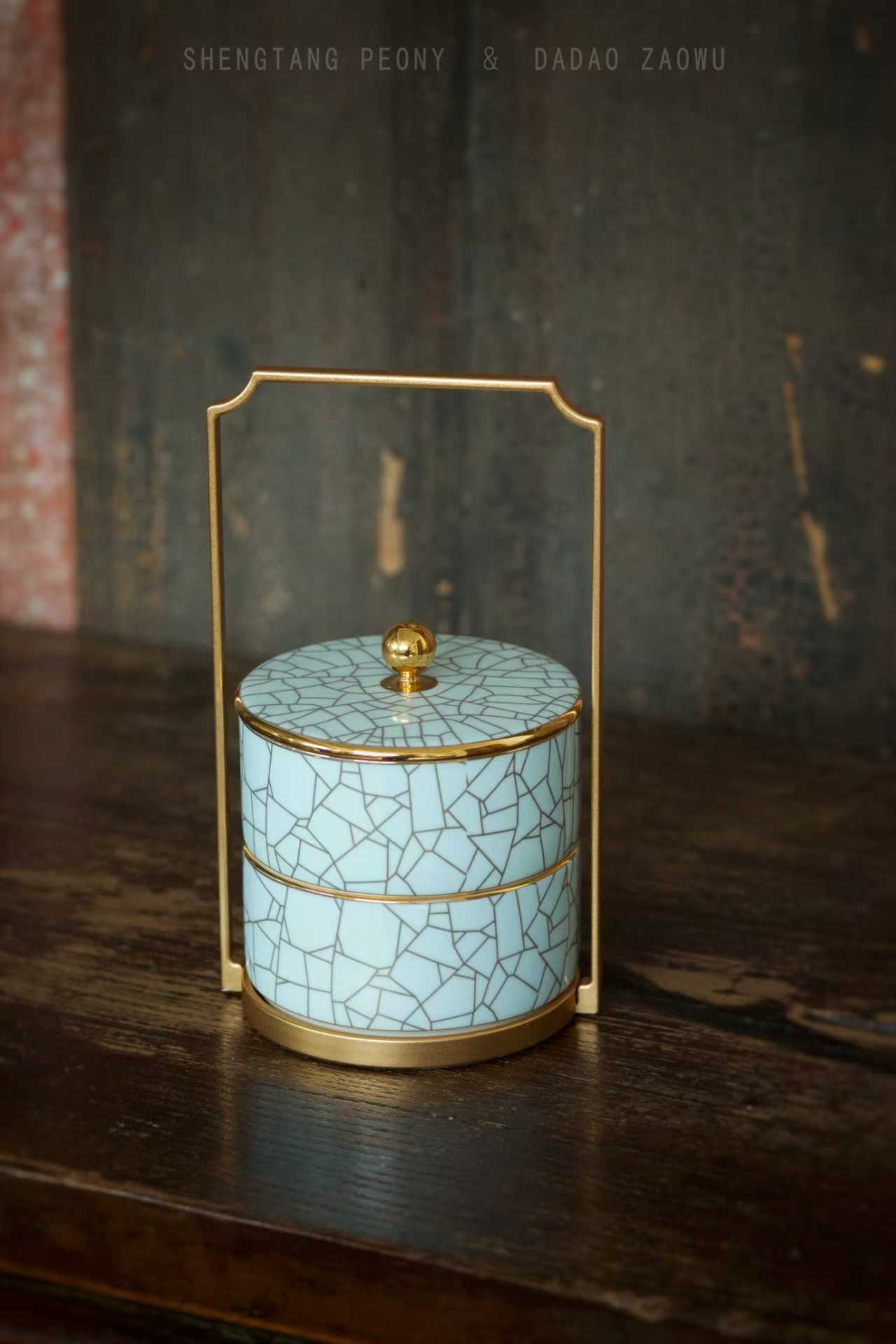 Chinese ceramic candle box