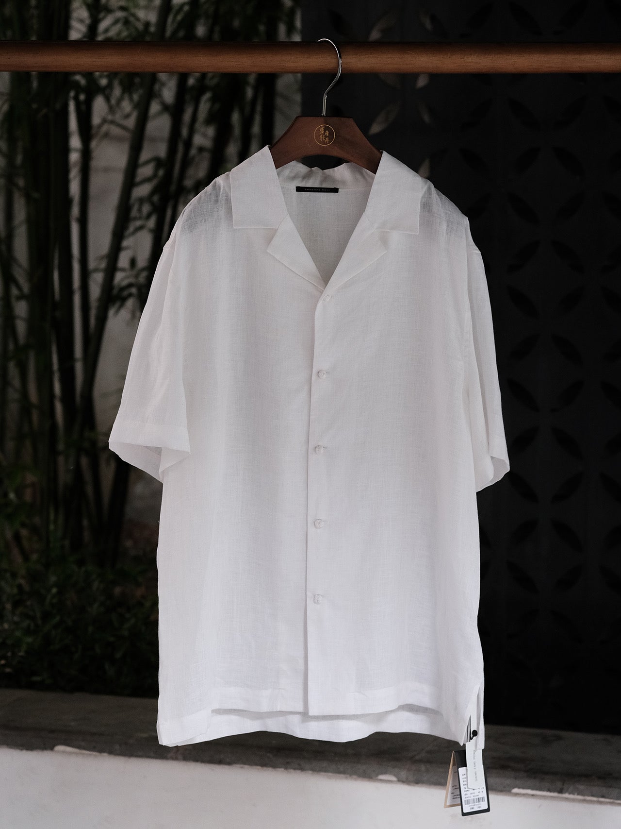 Men's Cuban Collar Linen Short Sleeve Shirt