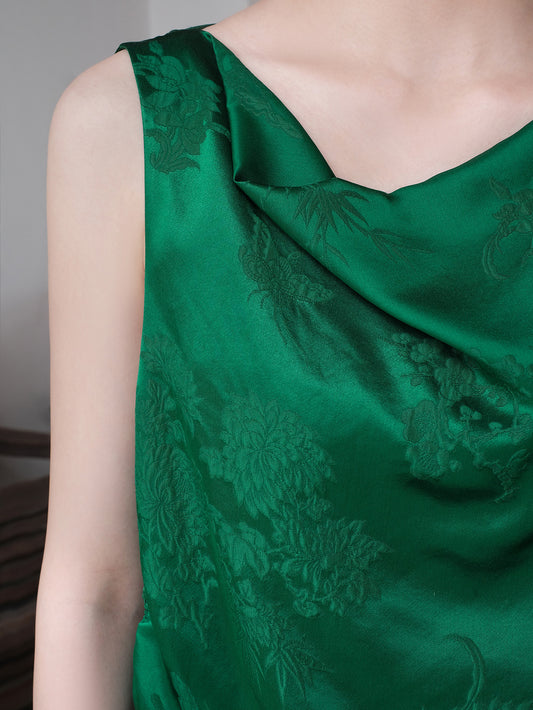 Vest with Asymmetrical Collar Design