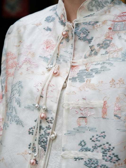 Ruyi reversible embroidery coat