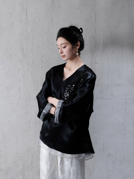 French-Style Beaded Blouse