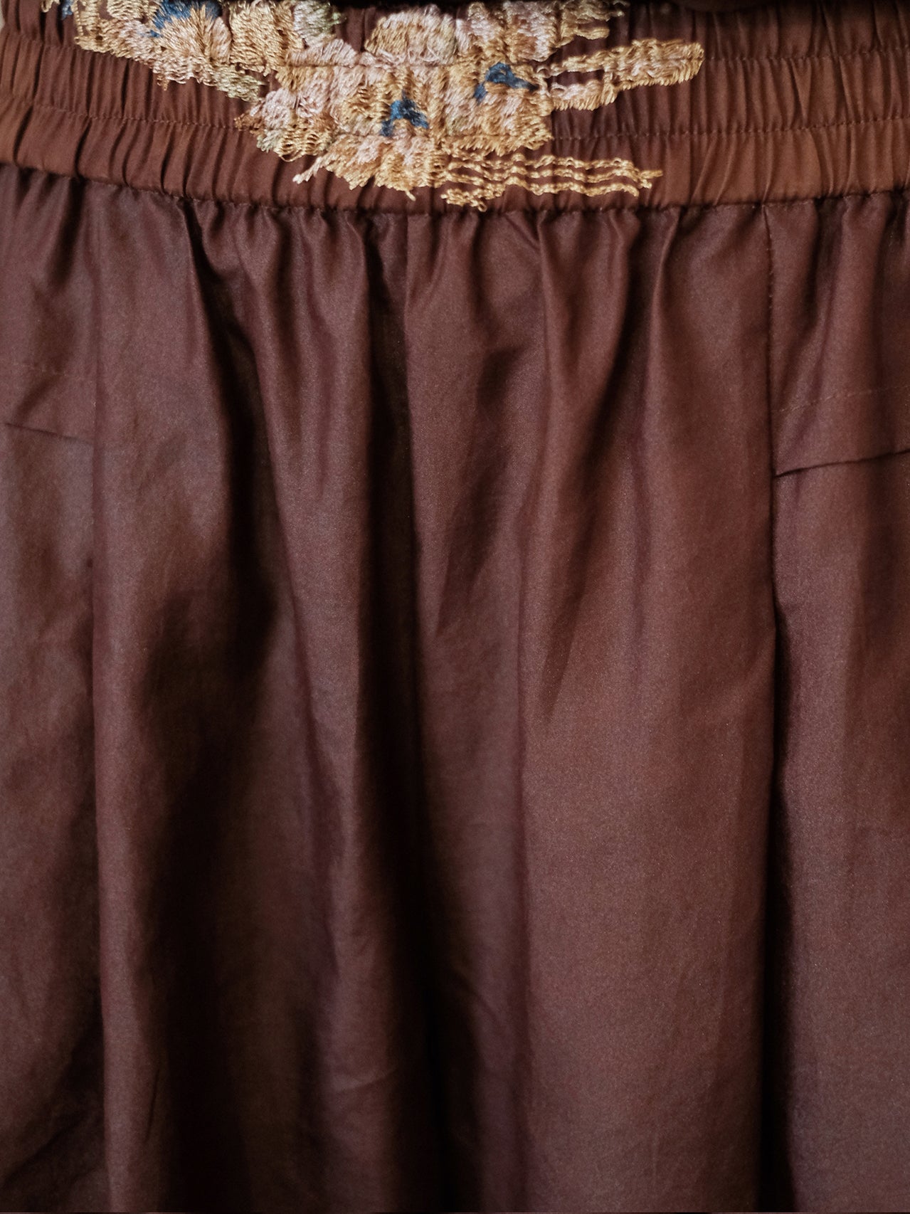 Red Yunsha Wide-Leg Pants