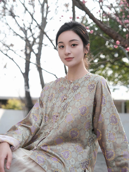 Song Brocade Jacket with Heavy Satin Base