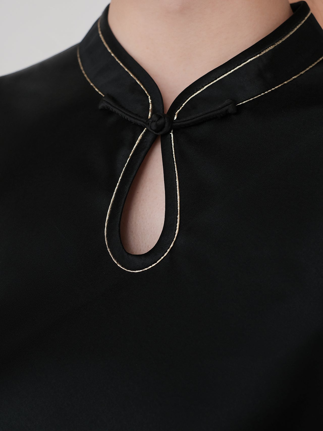 Modern Chinese-style Cheongsam Collar Fitted Mermaid Hem Dress