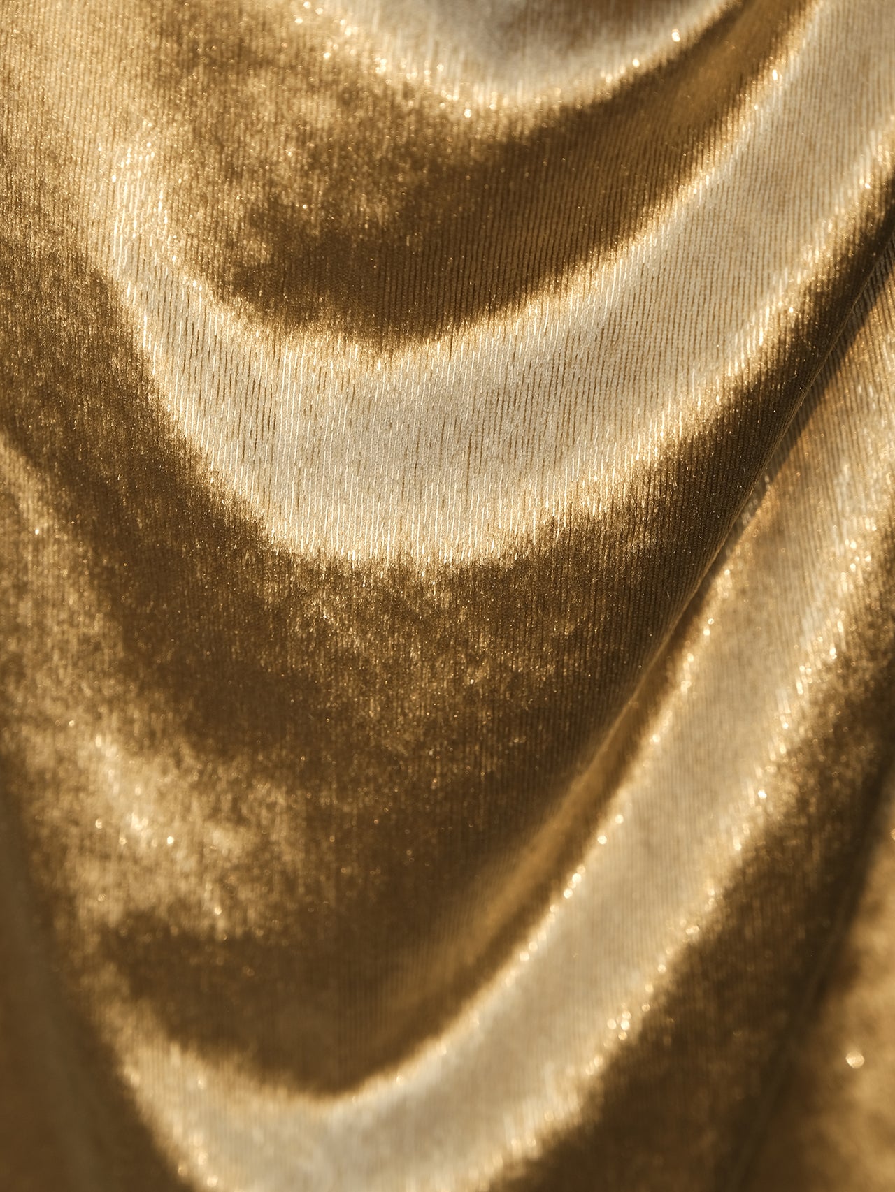 Sandalwood Gold Velvet Long Dress