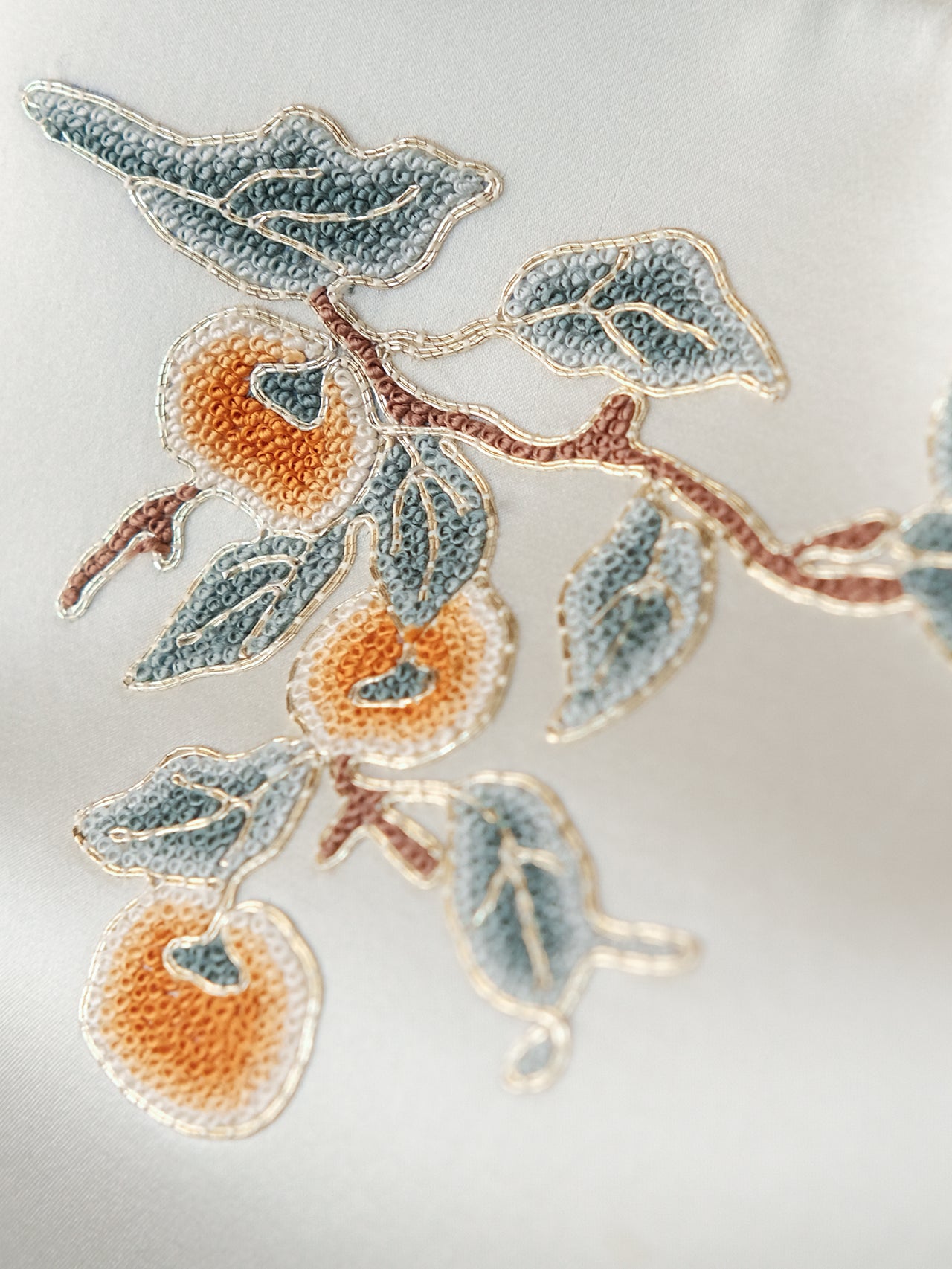 Ruyi Hand-Embroidered Seed Stitch Bag